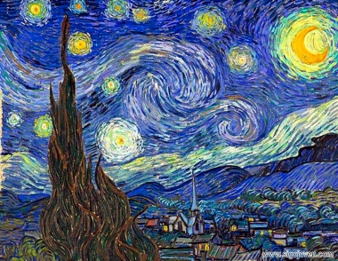 La Noche estrellada, de Van Gogh, pintado durante el verano de Saint Remí en 1889